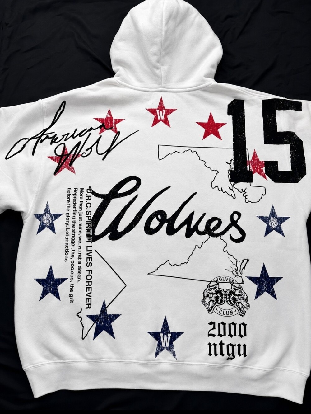 American Wolf Club Limited Edition Hoodie #276/1000 NWT Large